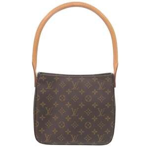 LOUIS VUITTON Authentic Brown Monogram Looping MM Shoulder Bag